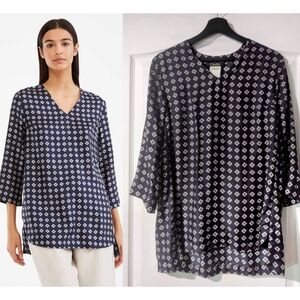 'S MaxMara | Silk Printed V-neck Tunic